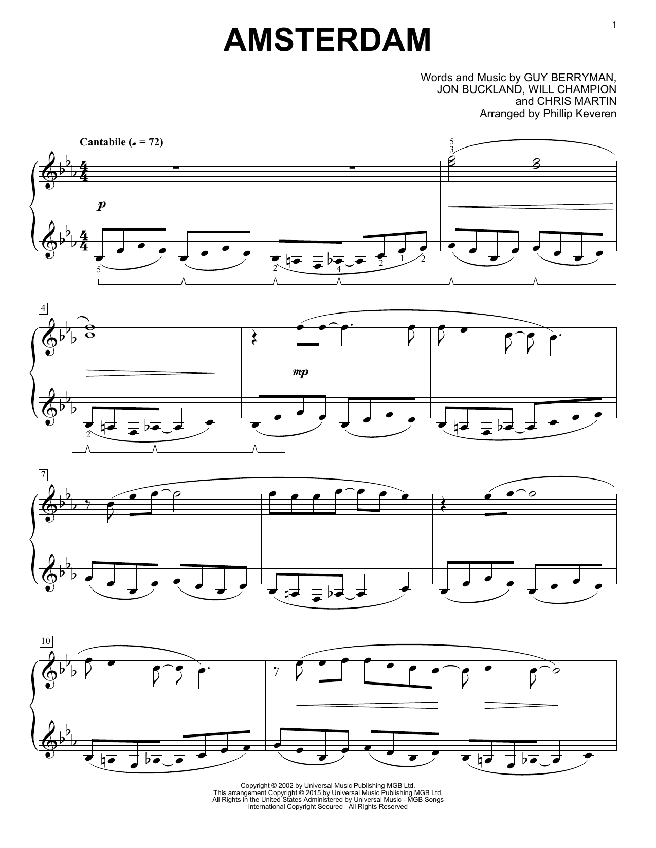 Produktbild zu: Amsterdam [Classical version] (arr. Phillip Keveren)