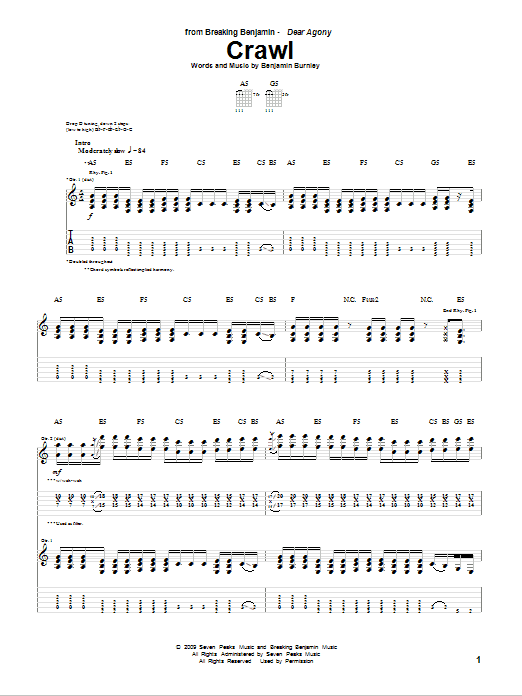 Produktgalerie: Seite 1 von 1 Crawl, Breaking Benjamin, Gitarre