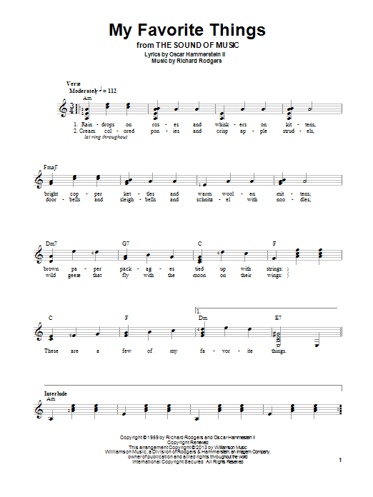 Product gallery: Page 1 of 1 My Favorite Things, Rodgers & Hammerstein