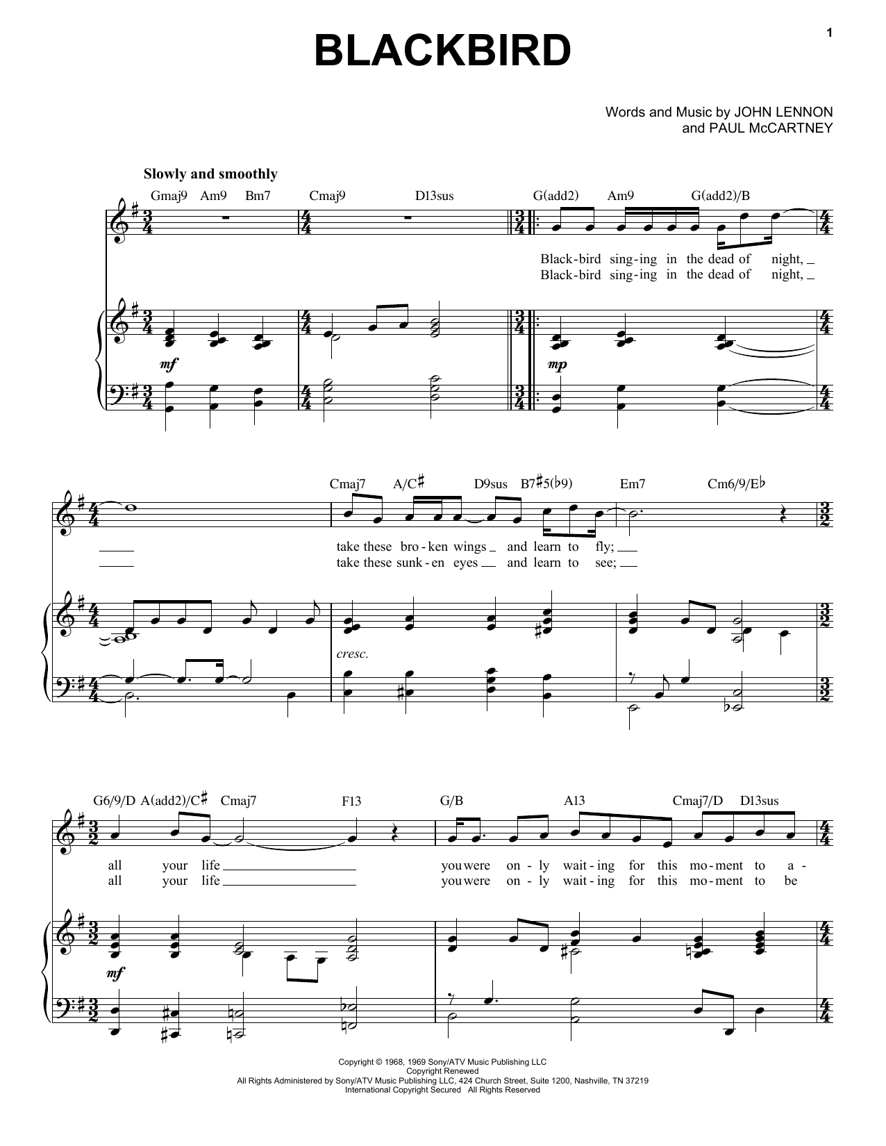 Produktbild zu: Blackbird [Jazz version] (arr. Brent Edstrom)