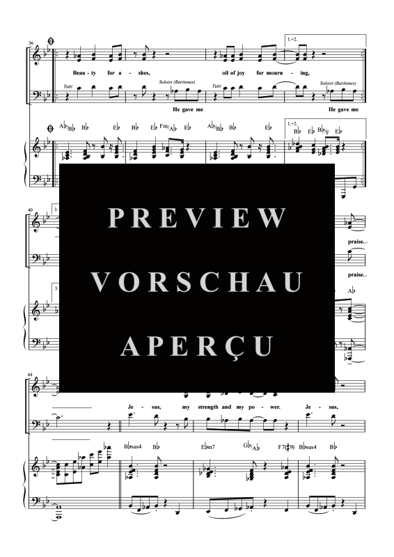 Produktgalerie: Seite 10 von 11 Beauty For Ashes, , Gemischter Chor SAB und Klavier