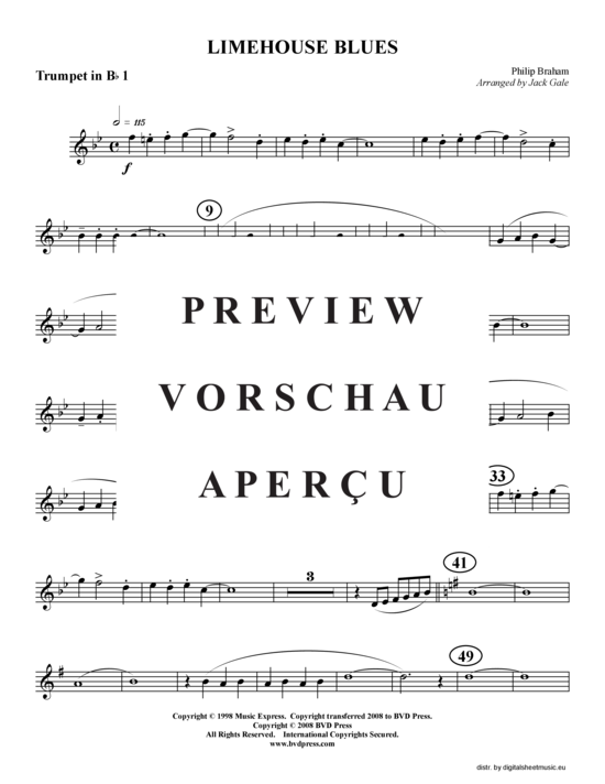 Produktgalerie: Seite 5 von 14 Limehouse Blues, , (2xTrompete in B, Horn in F, Posaune)