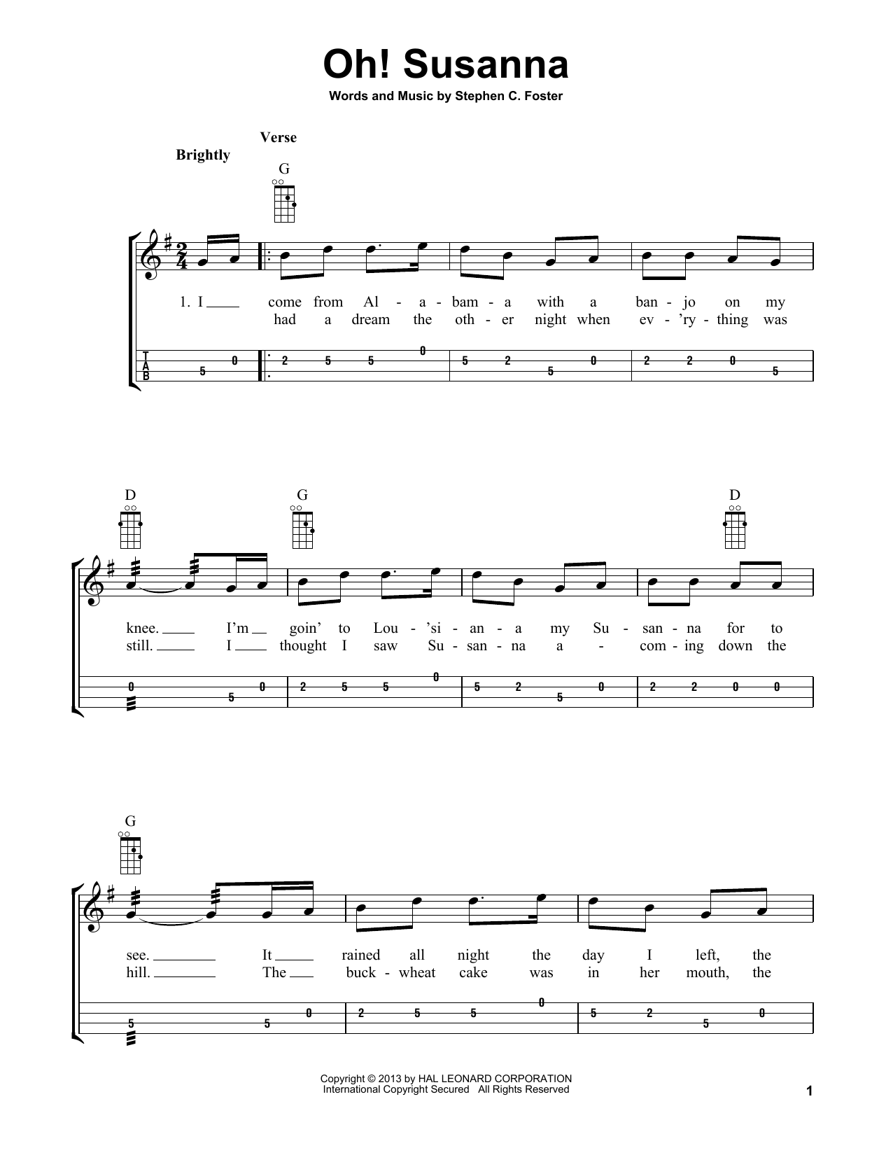 Product picture to: Oh! Susanna (arr. Bobby Westfall)