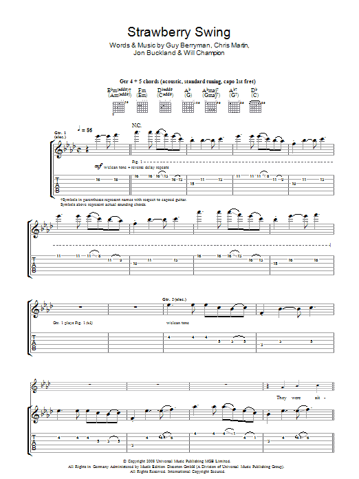 Product gallery: Page 1 of 1 Strawberry Swing, Coldplay