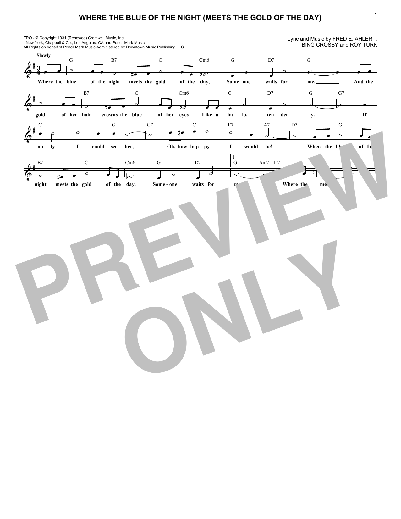 Product gallery: Page 1 of 1 Where The Blue Of The Night (Meets The Gold Of The Day), Bing Crosby