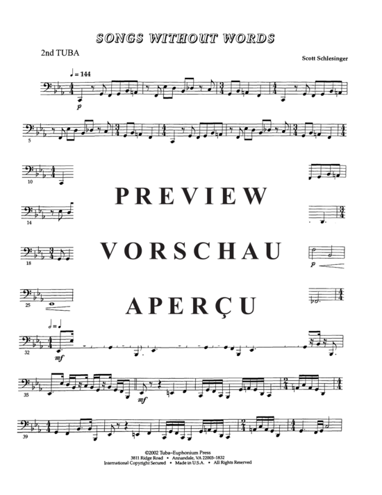 Product gallery: Page 21 of 21 Song Without Words , , (Tuba Quartett EETT)
