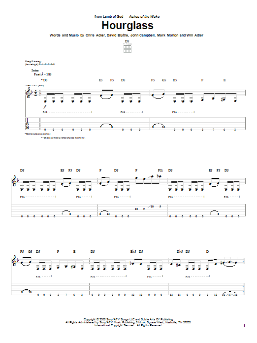 Produktgalerie: Seite 1 von 1 Hourglass, Lamb Of God, Gitarre