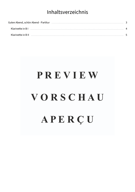 Product gallery: Page 4 of 7 Guten Abend, schön Abend - aus dem Album Barock und Jazz zum Fest, , (Duet 2x clarinet in Bb)