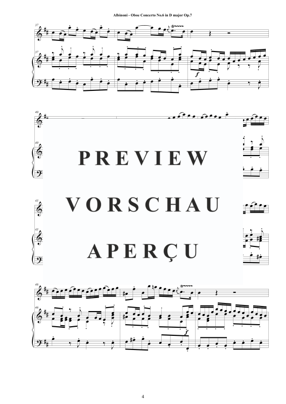 Product gallery: Page 5 of 11 Oboe Concerto No.6 in D-Dur Op.7, , Oboe and Piano/Harpsichord