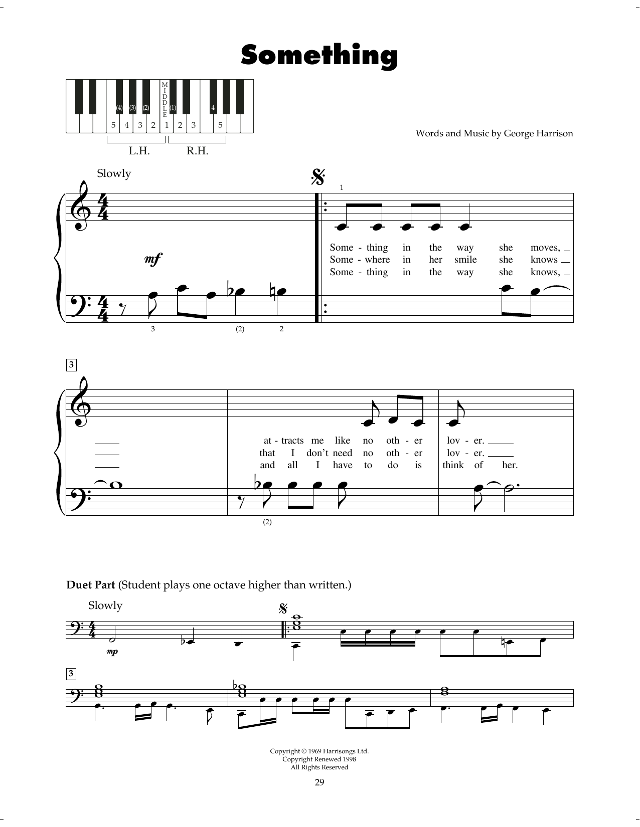 Produktgalerie: Seite 1 von 1 Something, The Beatles, Klavier