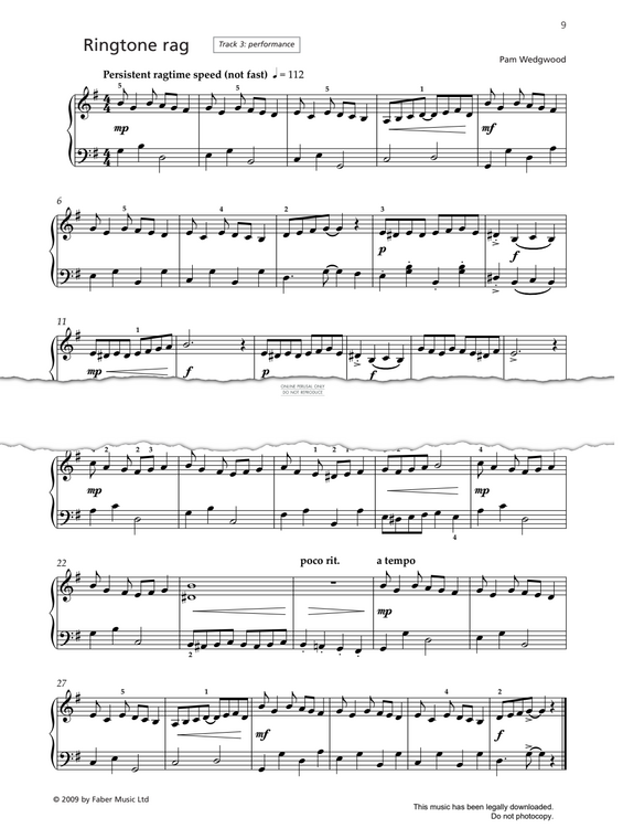 Produktgalerie: Seite 1 von 1 Ringtone Rag, Pam Wedgwood, Klavier