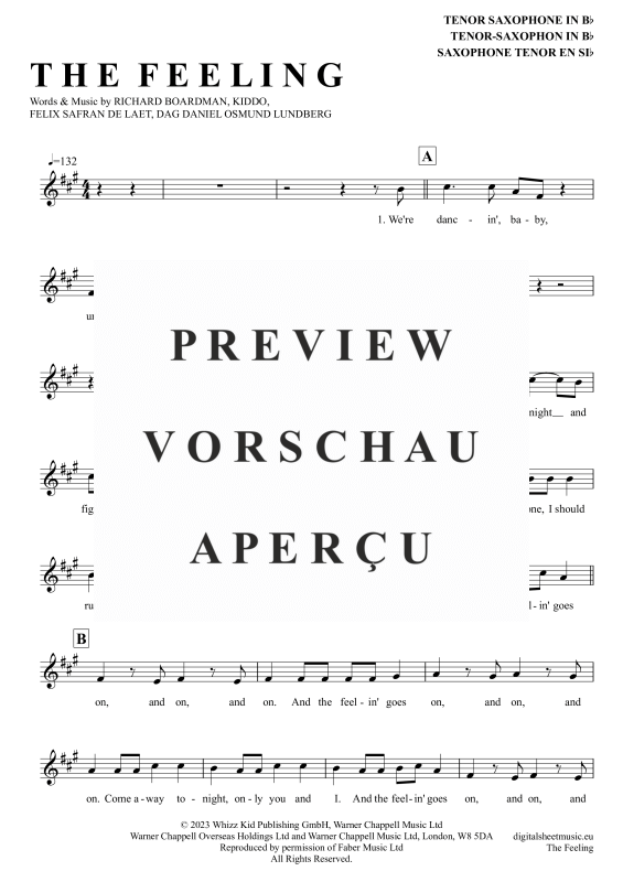 Product gallery: Page 2 of 4 The Feeling, Frequencies, Lost, Tenor Saxophone