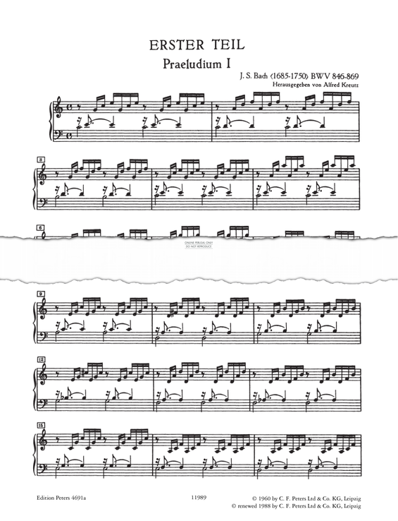 Produktbild zu: Prelude And Fugue No.1 in C major, BWV 846 (from 'The Well-Tempered Klavier Book I')
