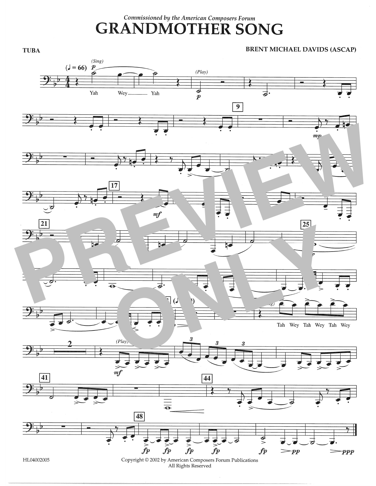 Product picture to: Grandmother Song - Tuba