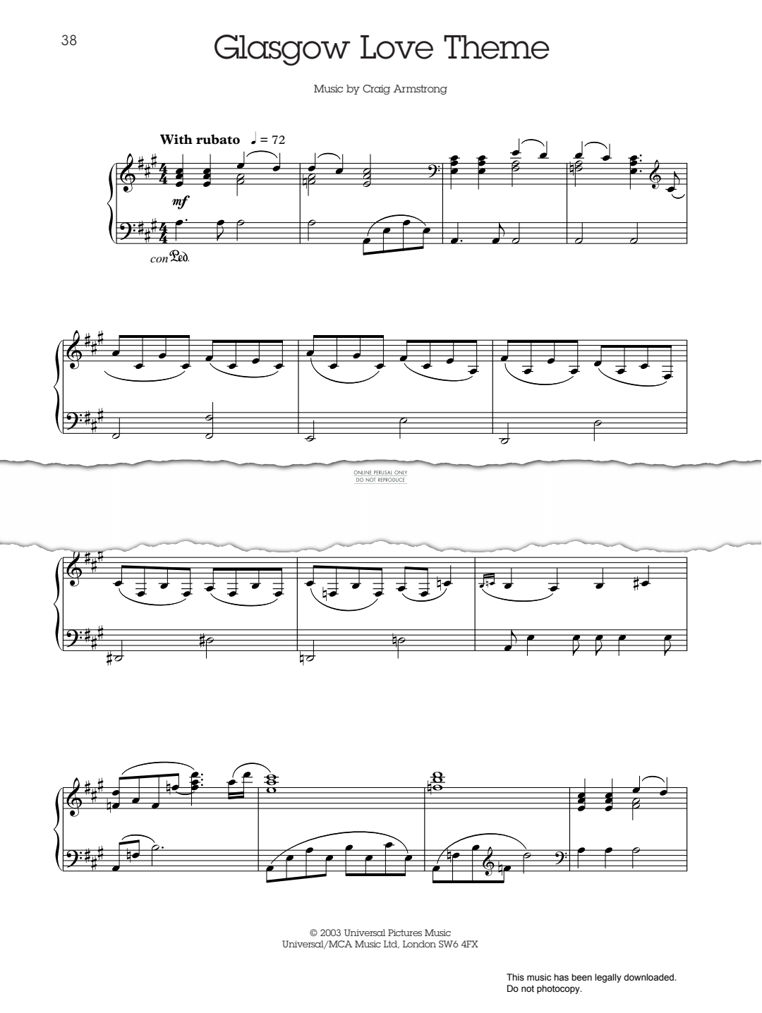 gallery: Glasgow Love Theme, Craig Armstrong