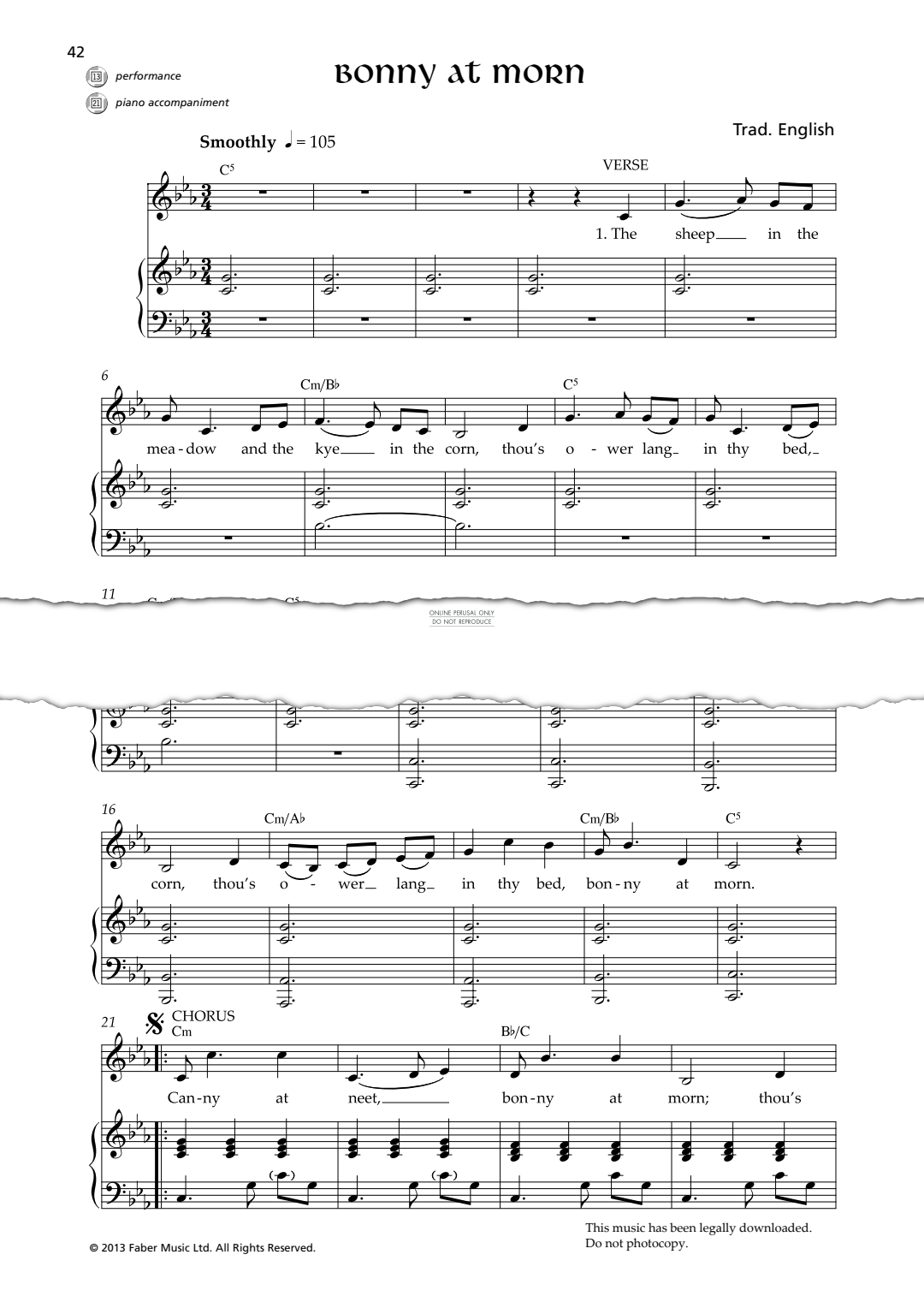 Produktgalerie: Seite 1 von 1 Bonny At Morn, , Gesang, Klavier