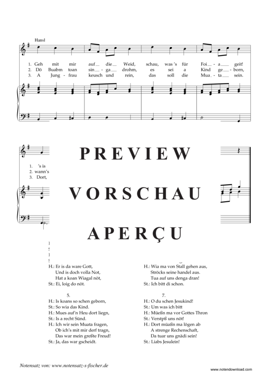 Product gallery: Page 3 of 3 Stacherl, sollst gschwind aufstehn , , Piano and Voice