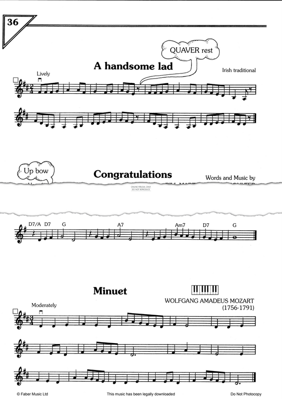 Produktgalerie: Seite 1 von 1 A Handsome Lad/Congratulations/Minuet, Bill Martin, Violine