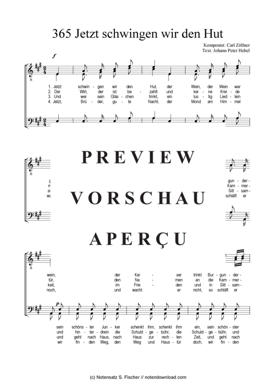 Product gallery: Page 2 of 3 Jetzt schwingen wir den Hut , , (male choir)