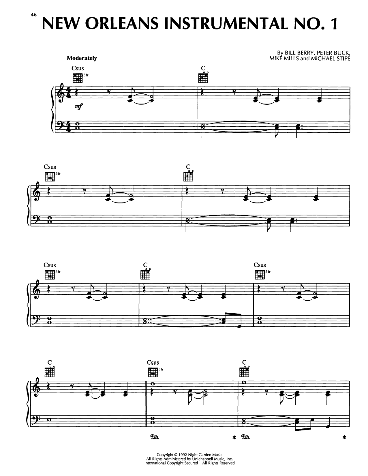 Produktgalerie: Seite 1 von 1 New Orleans Instrumental No. 1, R.E.M., Klavier