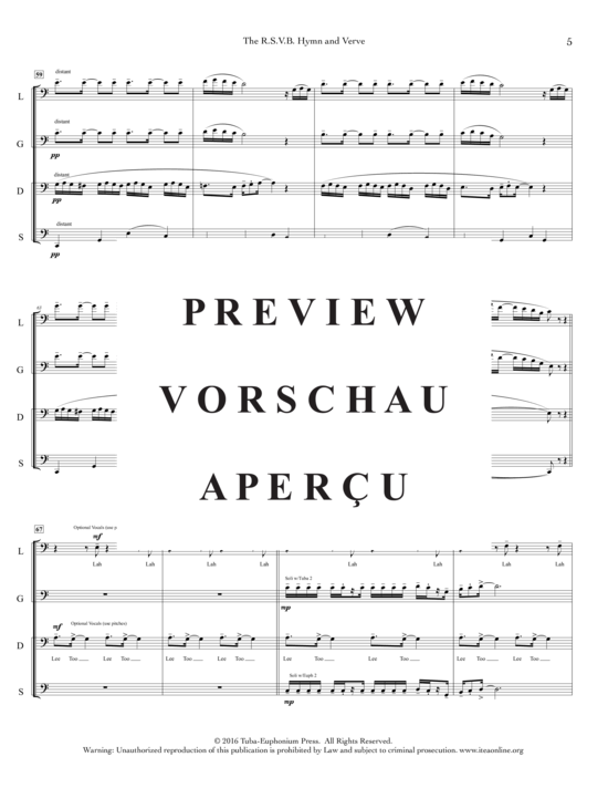 Product gallery: Page 7 of 21 The R.S.V.B Hymn and Verve , , (Tuba Quartett EETT)