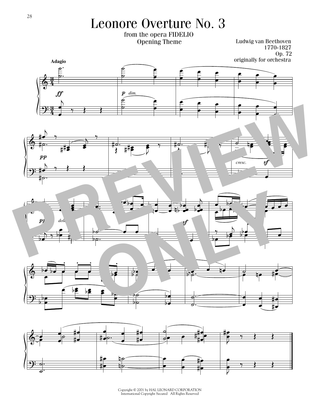 Product picture to: Leonore Overture No. 3
