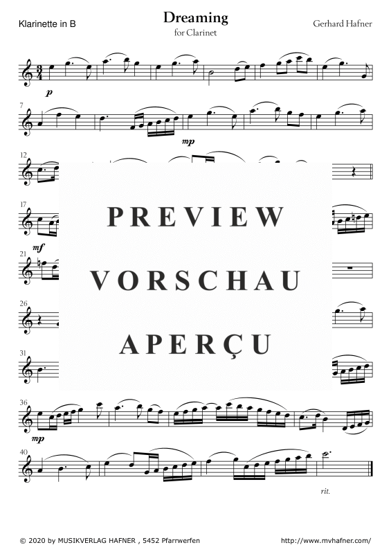 gallery: Dreaming, , (Melodieinstrument und Klavier/Orgel)