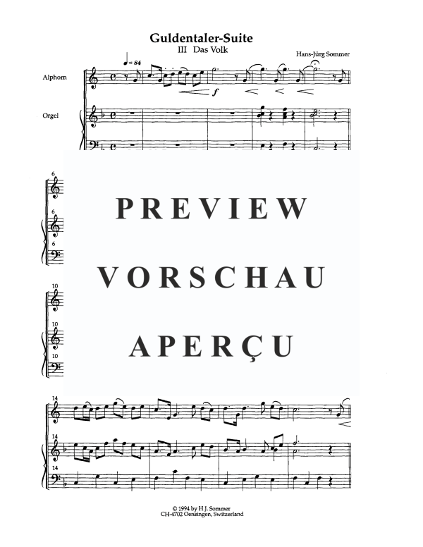 Product gallery: Page 9 of 11 Guldentaler Suite, Op. 163, , Alphorn In F and Piano