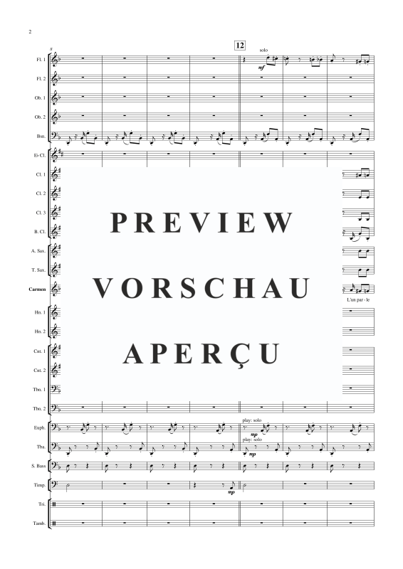 Produktgalerie: Seite 5 von 11 Habanera aus Carmen, , Solo Gesang und Concert Band