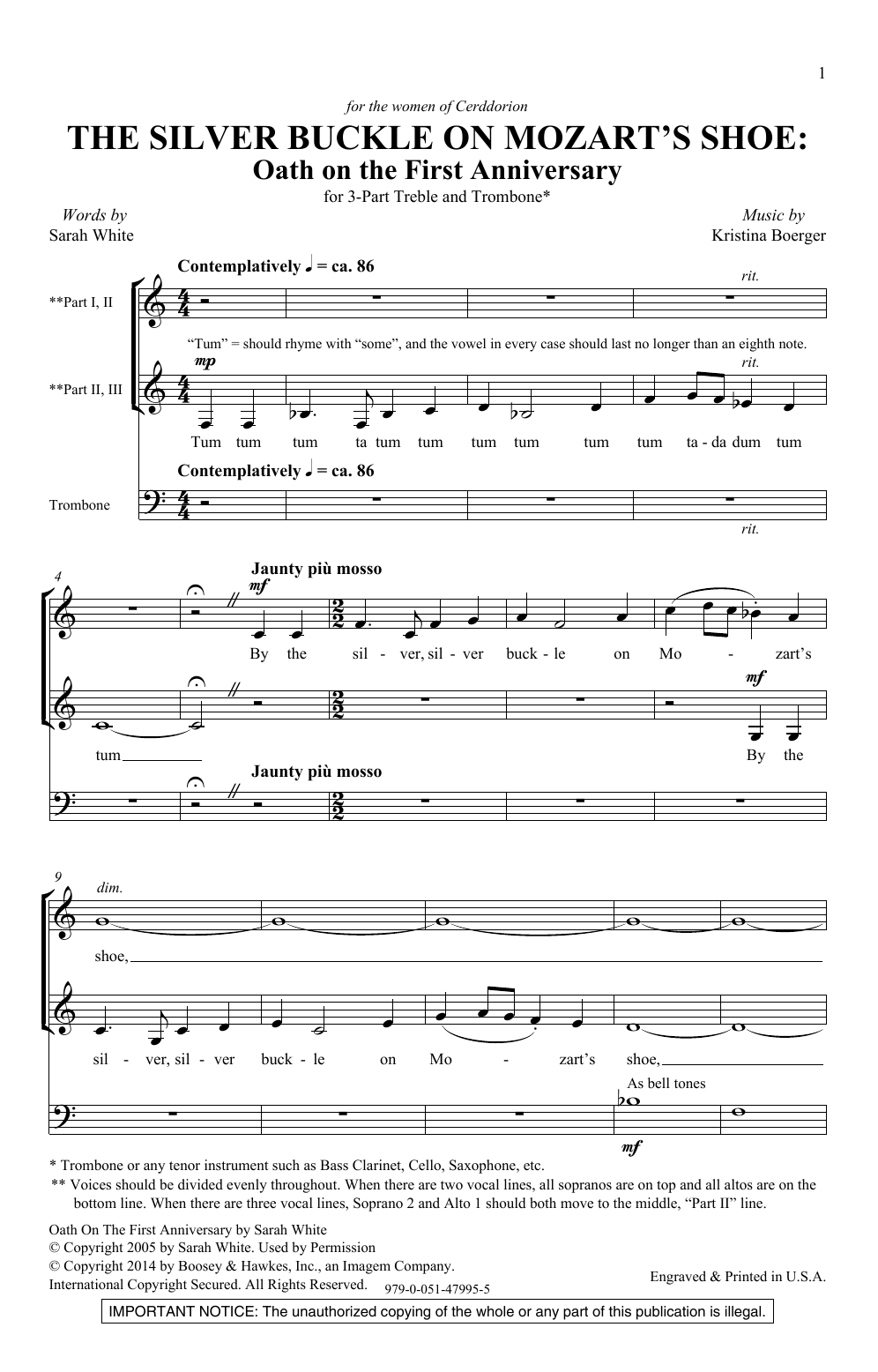 Produktgalerie: Seite 1 von 1 The Silver Buckle On Mozart's Shoe, Kristina Boerger, Chor