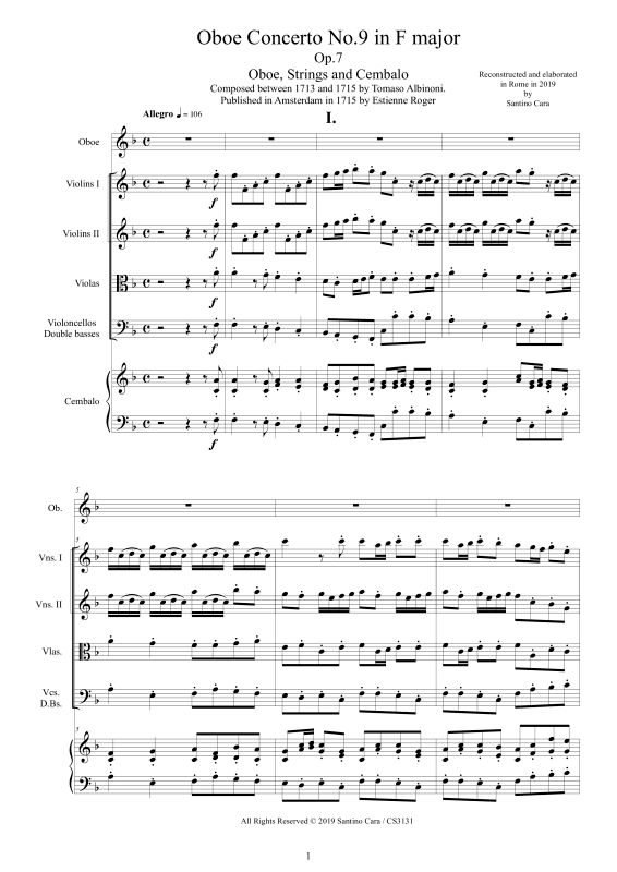Product picture to: Concerto No.9 in F-Dur Op.7Tomaso Albinoni