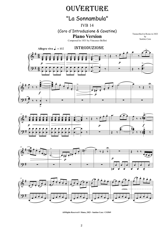 Produktgalerie: Seite 1 von 11 Ouverture and Cavatine from (La Sonnambula), , Klavier Solo