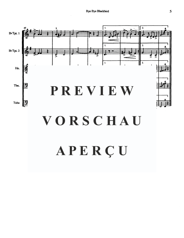 Produktgalerie: Seite 7 von 11 Bye Bye Blackbird, , Blechbläse Quintett