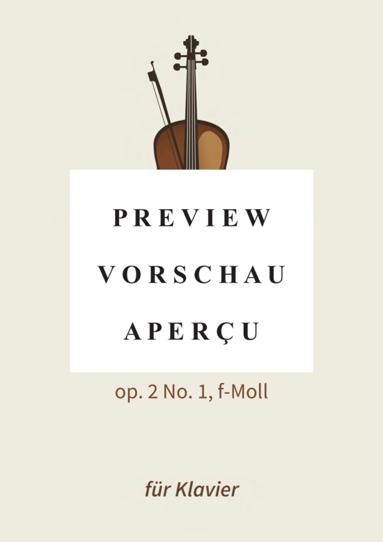 Produktgalerie: Seite 2 von 21 Sonate Nr. 1 - op. 2 No. 1, f-Moll , , Klavier Solo