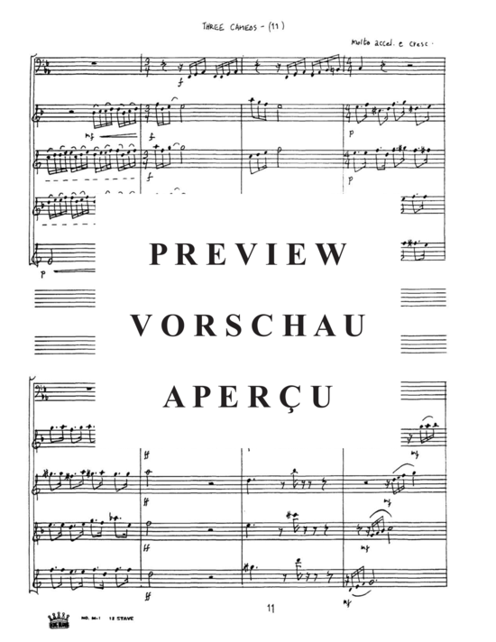 Produktgalerie: Seite 15 von 21 Three Cameos , , (Saxophon Quartett + Tuba Solo)