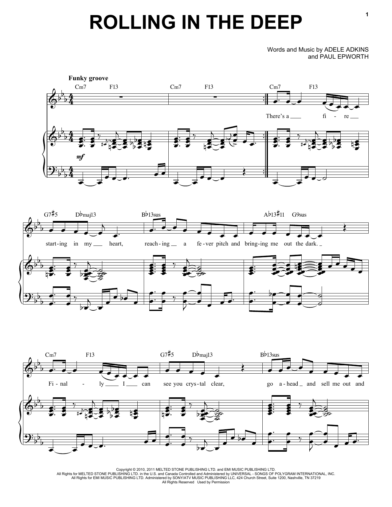 Product picture to: Rolling In The Deep [Jazz version] (arr. Brent Edstrom)