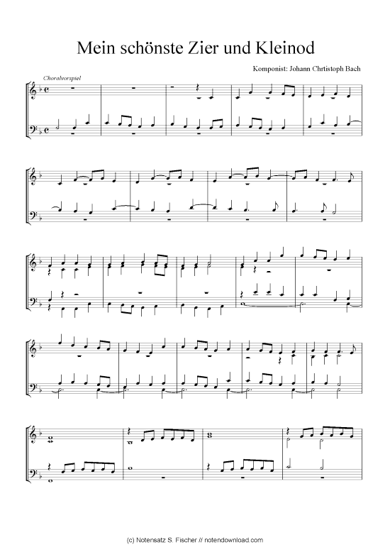 Produktbild zu: Mein schönste Zier und Kleinod Johann Chrtistoph Bach