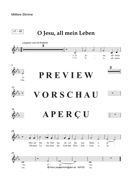 Product gallery: Page 5 of 8 O Jesu, all mein Leben bist du , , Medium Voice and Piano