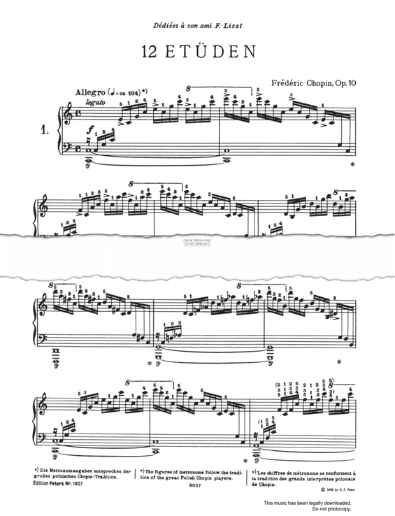 Produktgalerie: Seite 1 von 1 Etüde Op.10 No.1, Frederic Chopin, Klavier
