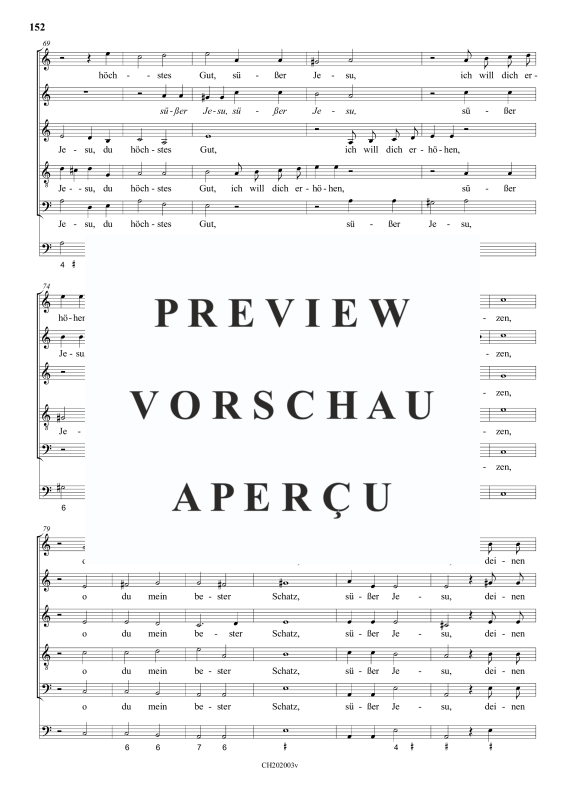 gallery: Süßer Jesu, meine Freude , , (Gemischter Chor 5-stimmig)