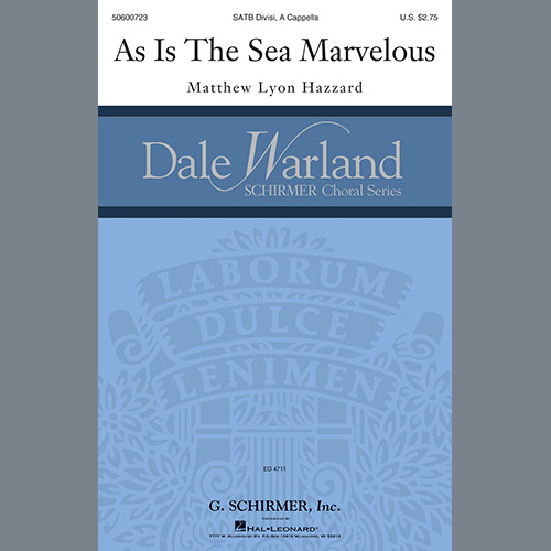 cover: As Is The Sea Marvelous, , Chor