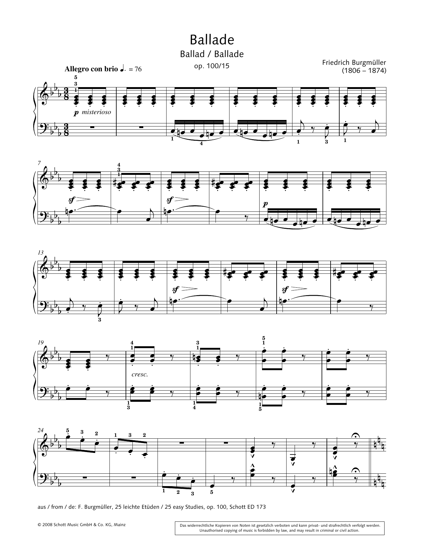 Product gallery: Page 1 of 1 Ballad, Friedrich Burgmuller