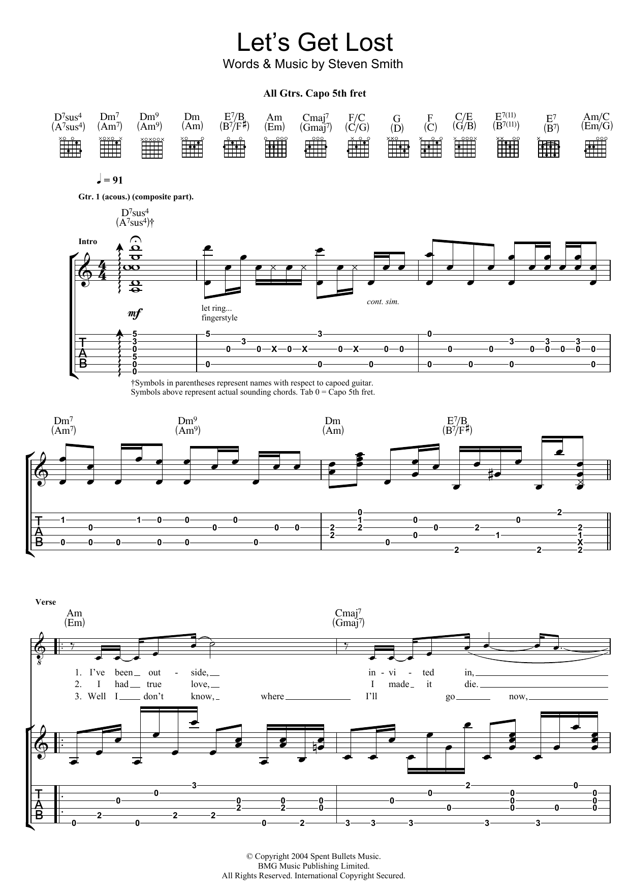 Produktgalerie: Seite 1 von 1 Let's Get Lost, Elliott Smith, Gitarre