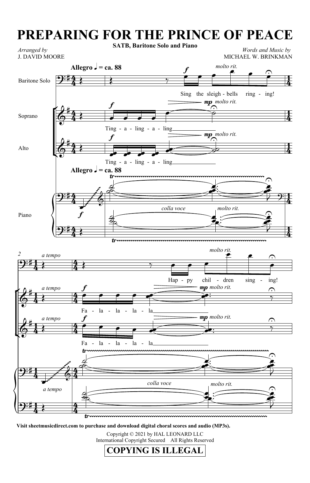 Product picture to: Preparing For The Prince Of Peace (arr. J. David Moore)