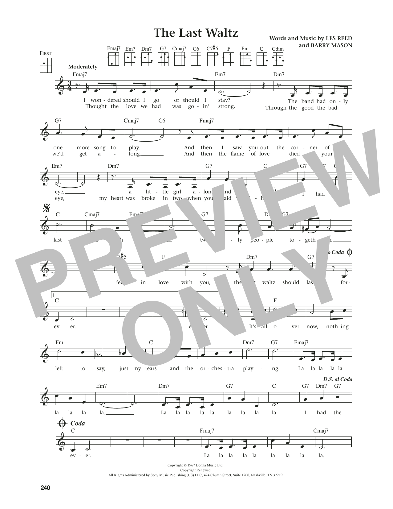 Produktgalerie: Seite 1 von 1 The Last Waltz (from The Daily Ukulele) (arr. Jim Beloff), Engelbert Humperdinck, Ukulele