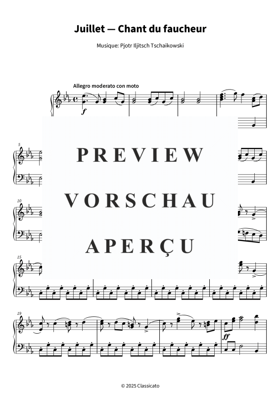 Product gallery: Page 4 of 5 Juillet - Chant du faucheur - version simplifiée, , Piano Solo