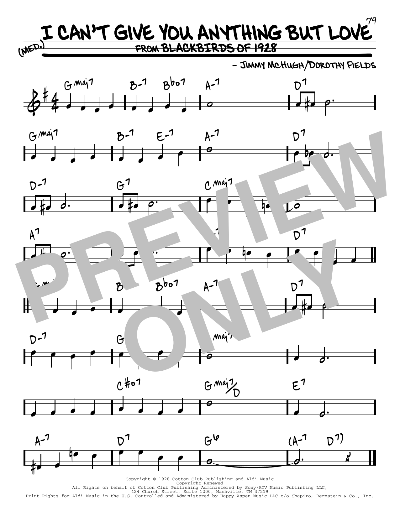 Product gallery: Page 1 of 1 I Can't Give You Anything But Love, Dorothy Fields