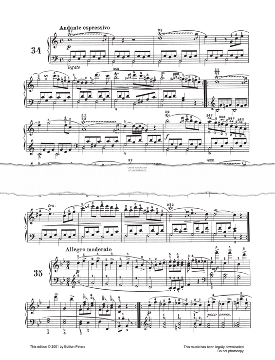 Produktgalerie: Seite 1 von 1 Allegro Moderato Op. 139 No. 35, Carl Czerny, Klavier
