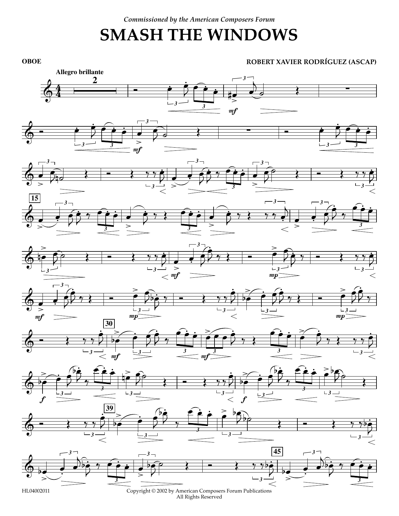 Product picture to: Smash the Windows - Oboe