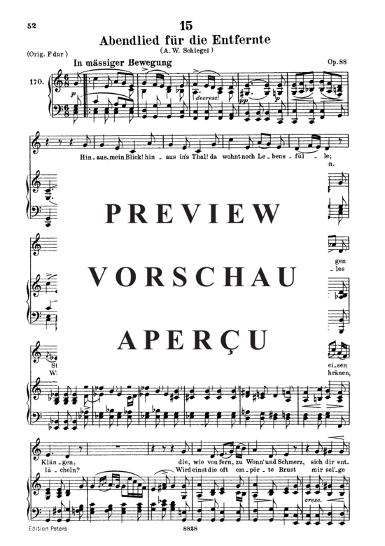 Product gallery: Page 2 of 6 Abendlied für die Entfernte D.856, , Low Voice and Piano